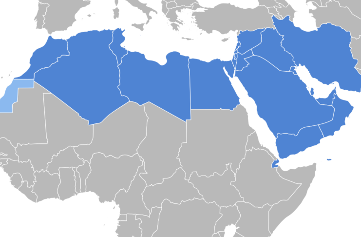 Startup Industries that stood out for MENA MENA region map